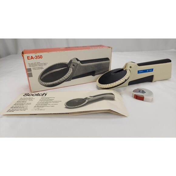 Vintage Scotch Label Maker EA-350 Label Maker Alphabet & Numbers Dial USA Tested - Picture 3 of 8
